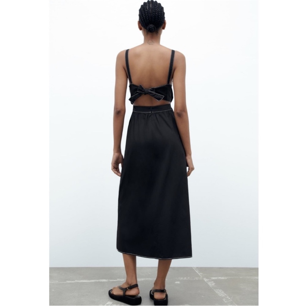 Zara The Luiza Black Sleeveless Maxi Dress - Picture 7 of 7